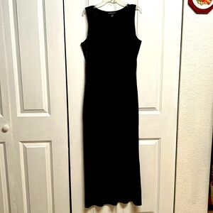 Vintage Jonathan Martin Designer Black Brown Zig Zag Maxi Dress Jr Size 9